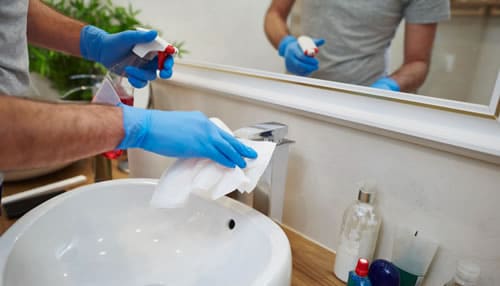 Cleaning in Bathrooms, deep cleaning, disinfection